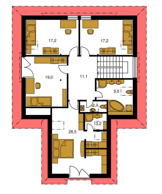 Floor plan of second floor - NOVA 223